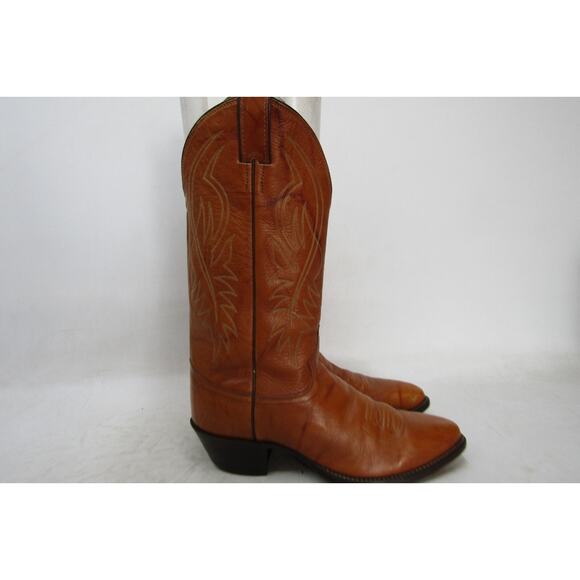 Justin Mens Size 8.5 D Marbled Brown Leather Cowboy Western Boots main image 9